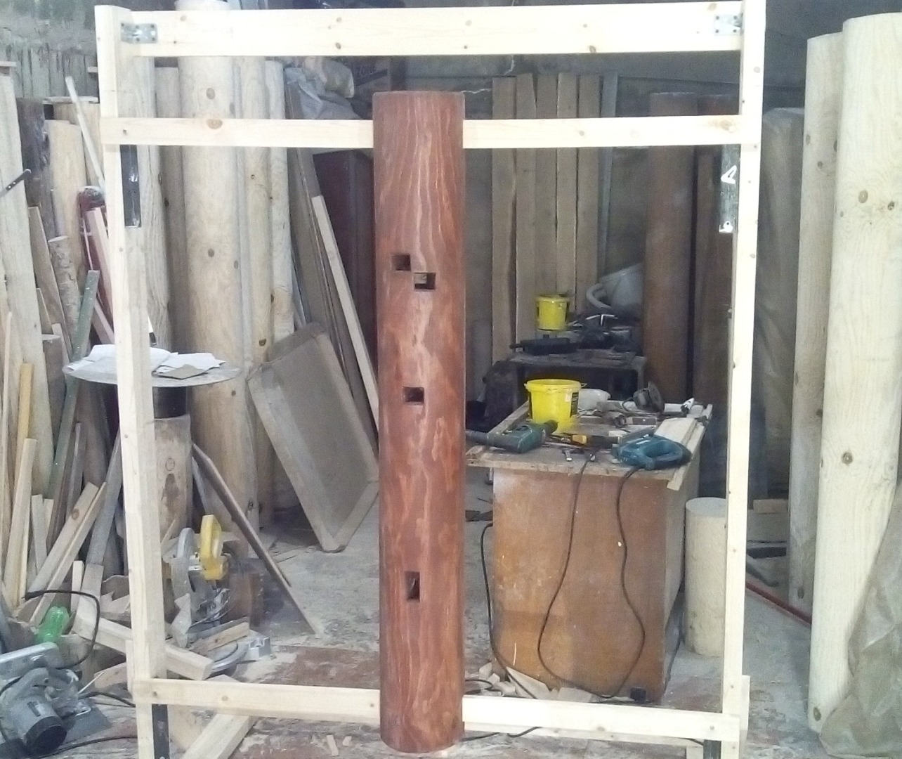 деревянная рама манекена вин чун